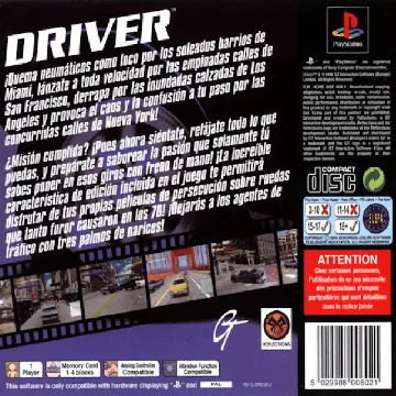 Driver - You Are the Wheelman (US) box cover back